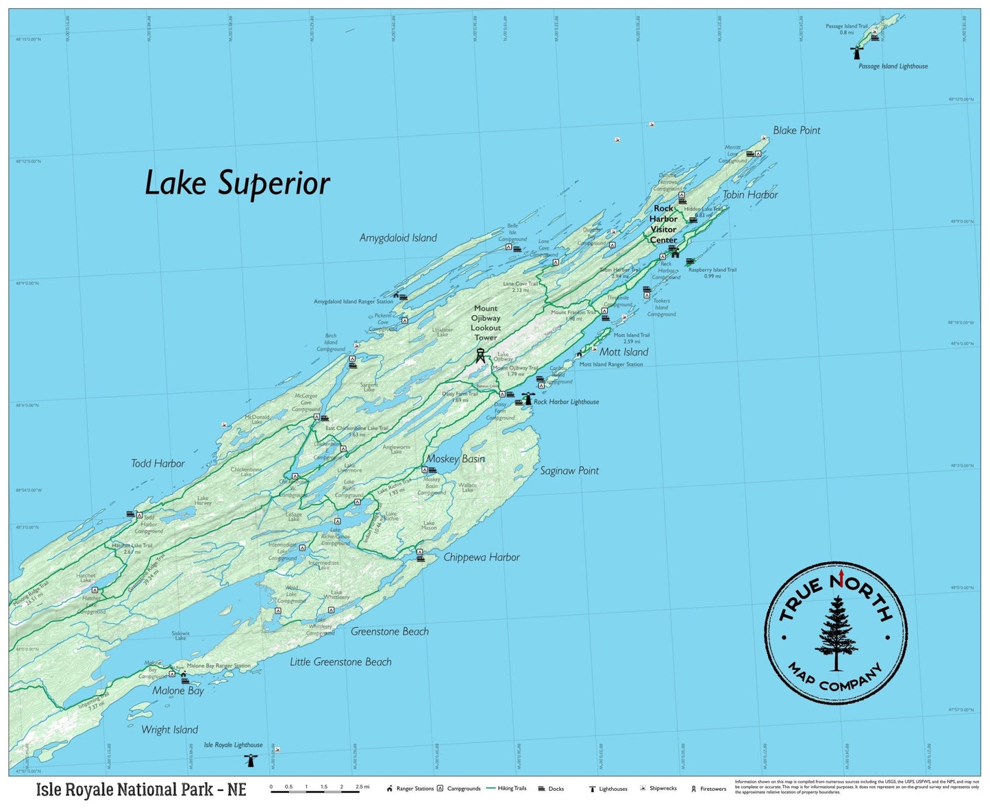 Isle Royale National Park - True North Map Co