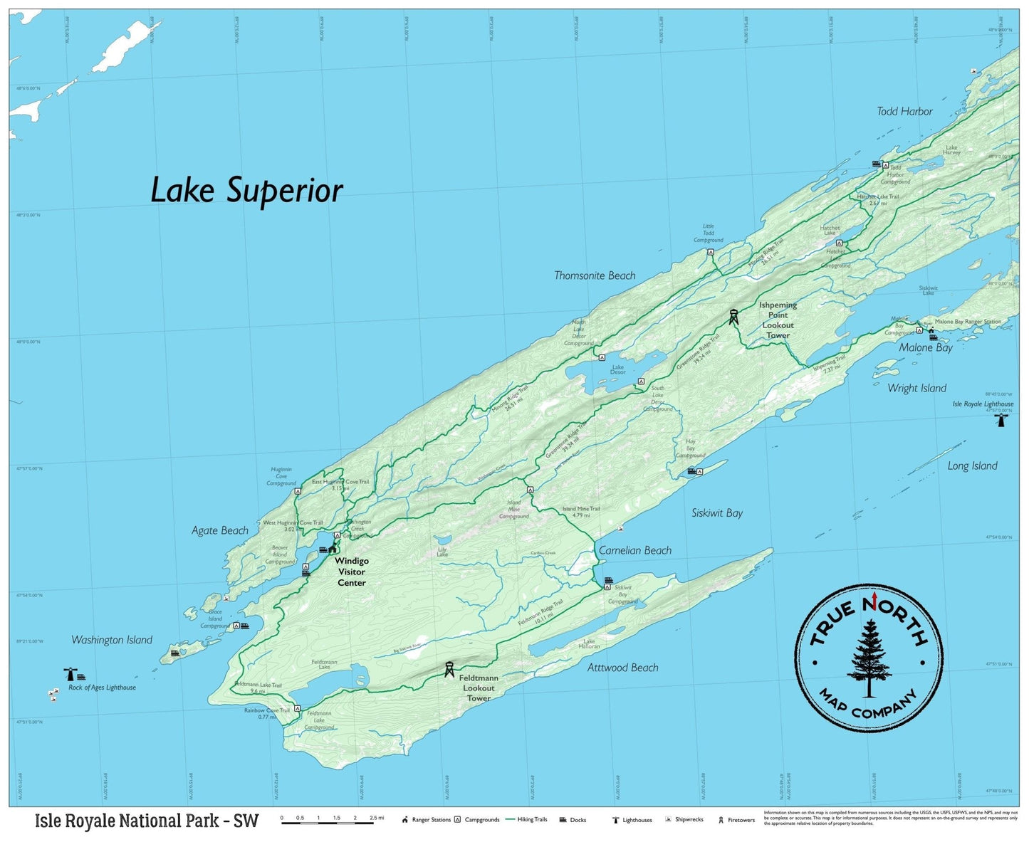 Isle Royale National Park - True North Map Co