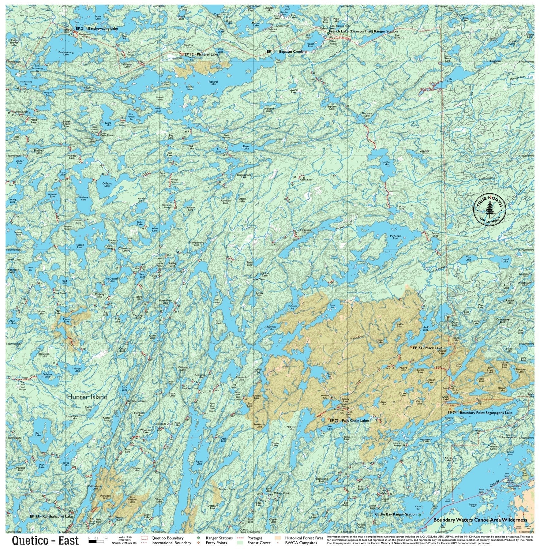 Quetico Complete Canoe Map Set - True North Map Co