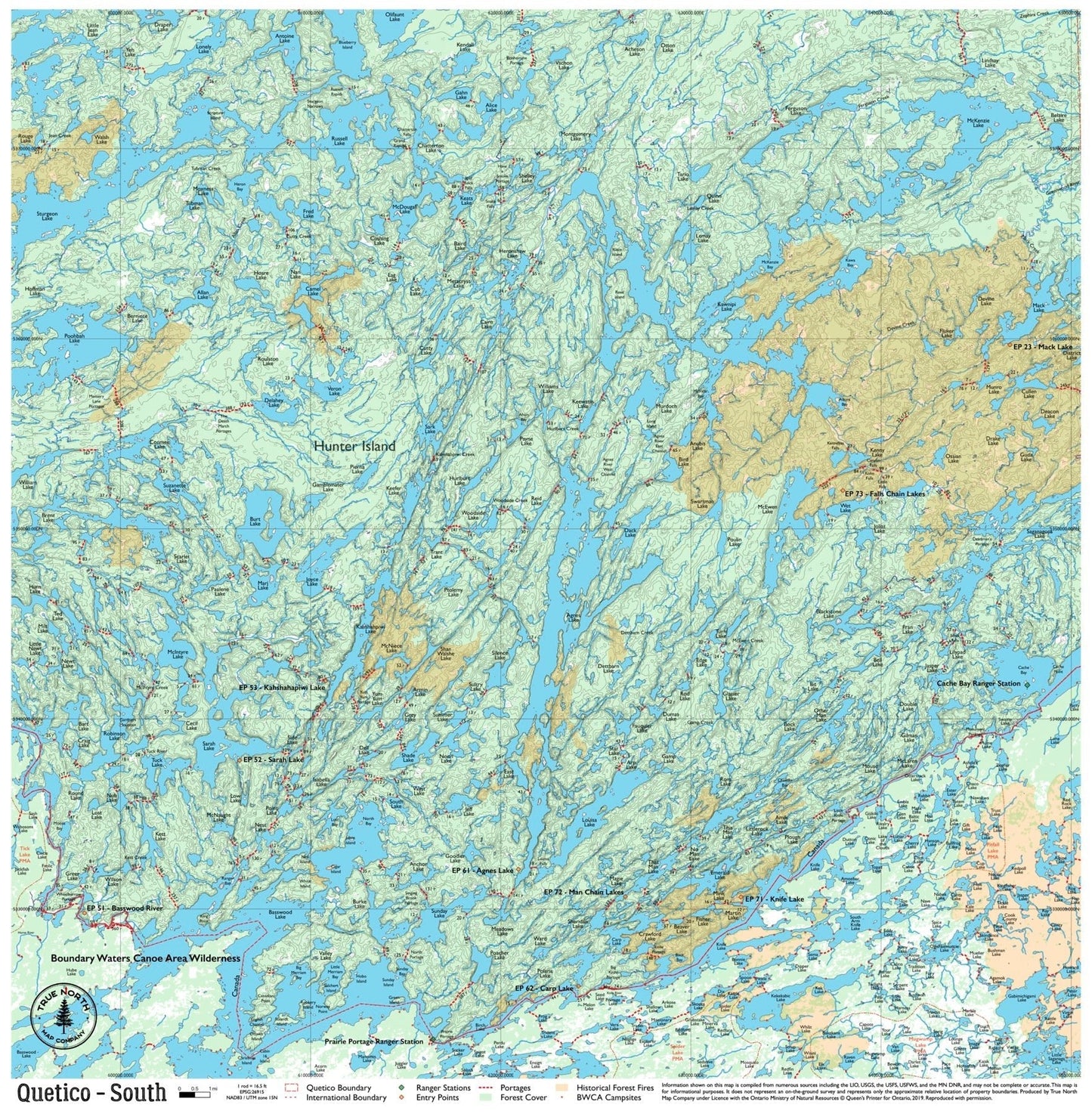 Quetico Complete Canoe Map Set - True North Map Co