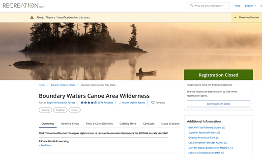 Navigating the Permit Booking Process for the Boundary Waters Canoe Area Wilderness on Recreation.gov