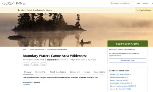 Navigating the Permit Booking Process for the Boundary Waters Canoe Area Wilderness on Recreation.gov - True North Map Co