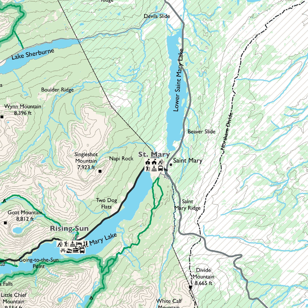 Detail of the Overview sheet at actual print size (about 6.8 x 6.8 in of cloth), around St. Mary
