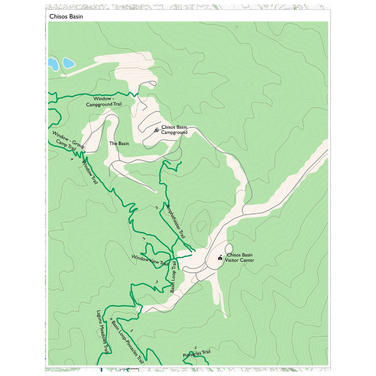 The Chisos Basin detail inset on the Southwest sheet, about 1:7,235