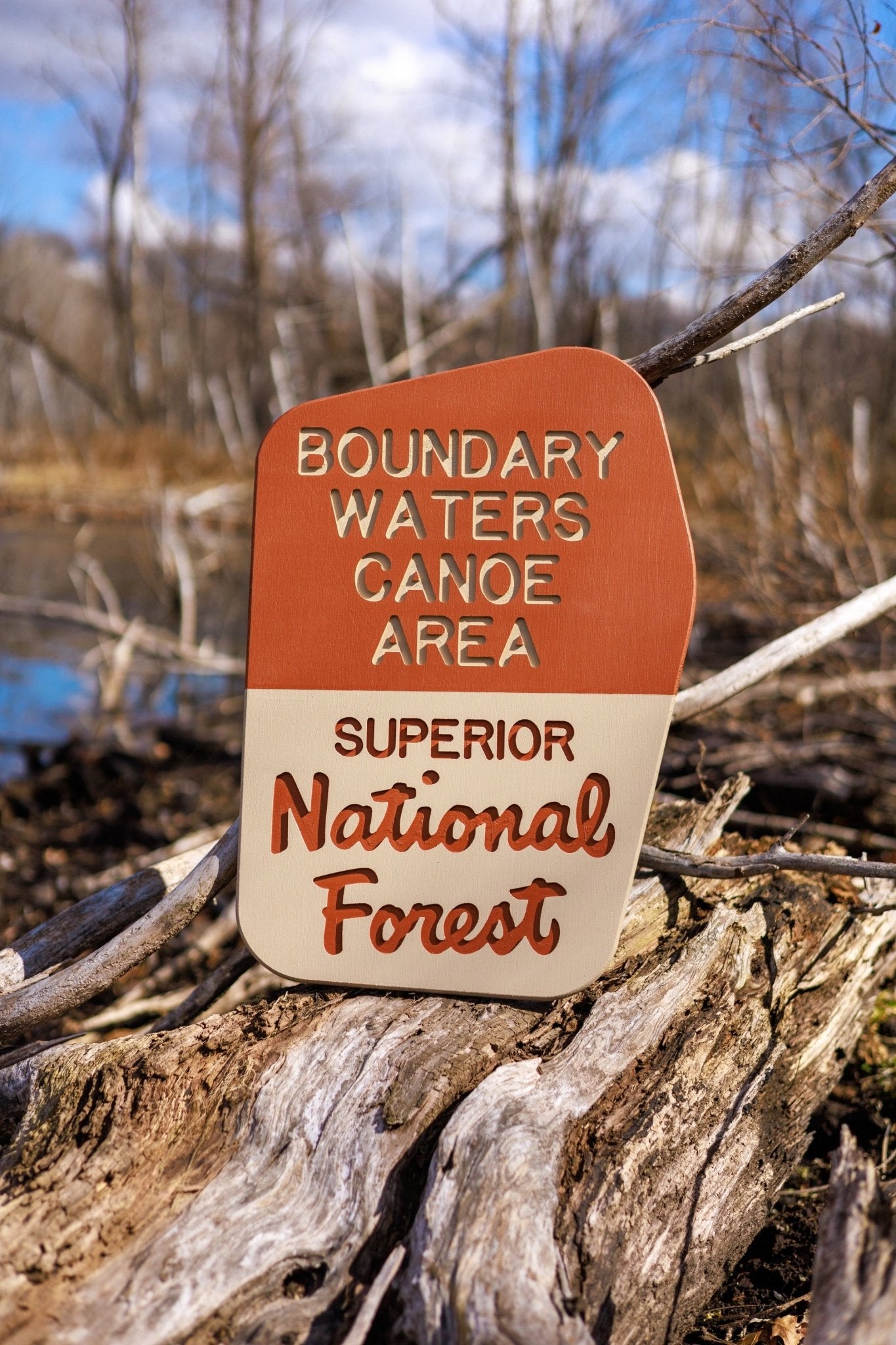 Boundary Waters Canoe Area (BWCA) - Superior National Forest Replica Sign - True North Map Co