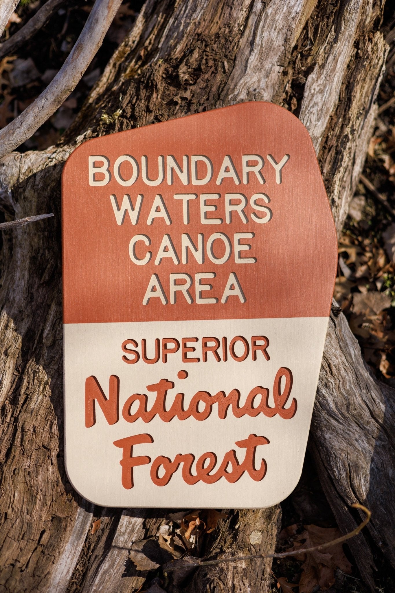 Boundary Waters Canoe Area (BWCA) - Superior National Forest Replica Sign - True North Map Co