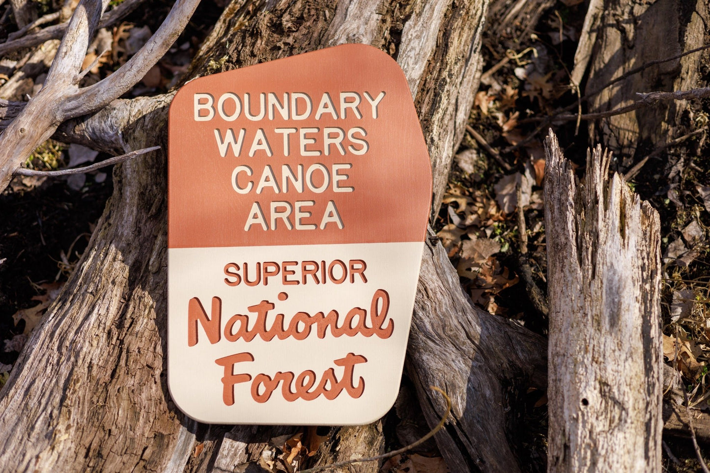 Boundary Waters Canoe Area (BWCA) - Superior National Forest Replica Sign - True North Map Co