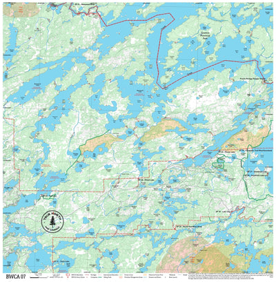 BWCA 07 – Boundary Waters Canoe Area Cloth Map