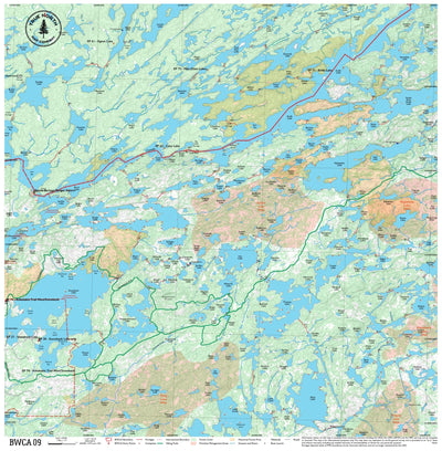 BWCA 09 – Boundary Waters Canoe Area Cloth Map