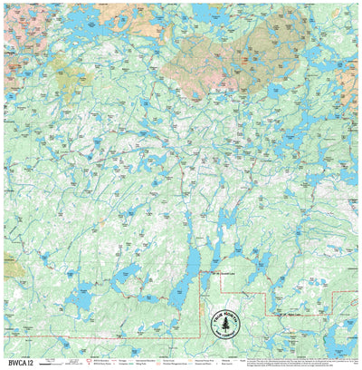 BWCA 12 – Boundary Waters Canoe Area Cloth Map