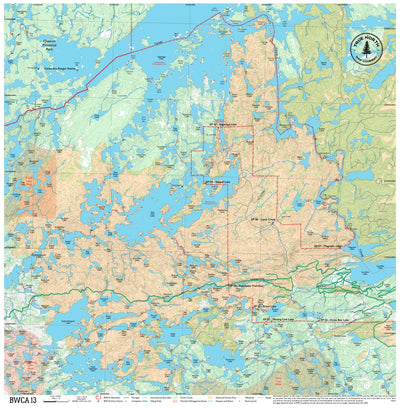 BWCA 13 – Boundary Waters Canoe Area Cloth Map