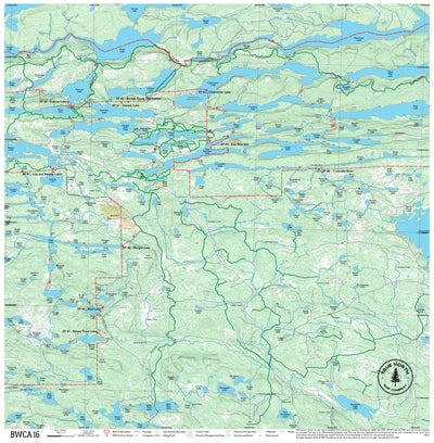 BWCA 16 – Boundary Waters Canoe Area Cloth Map