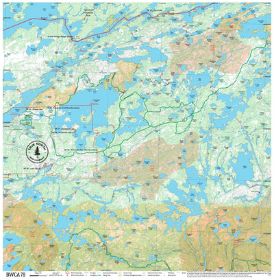 BWCA 78 – Boundary Waters Canoe Area Cloth Map