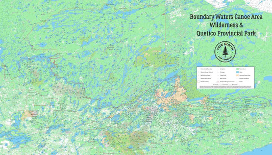 BWCA & Quetico Wall Map - True North Map Co