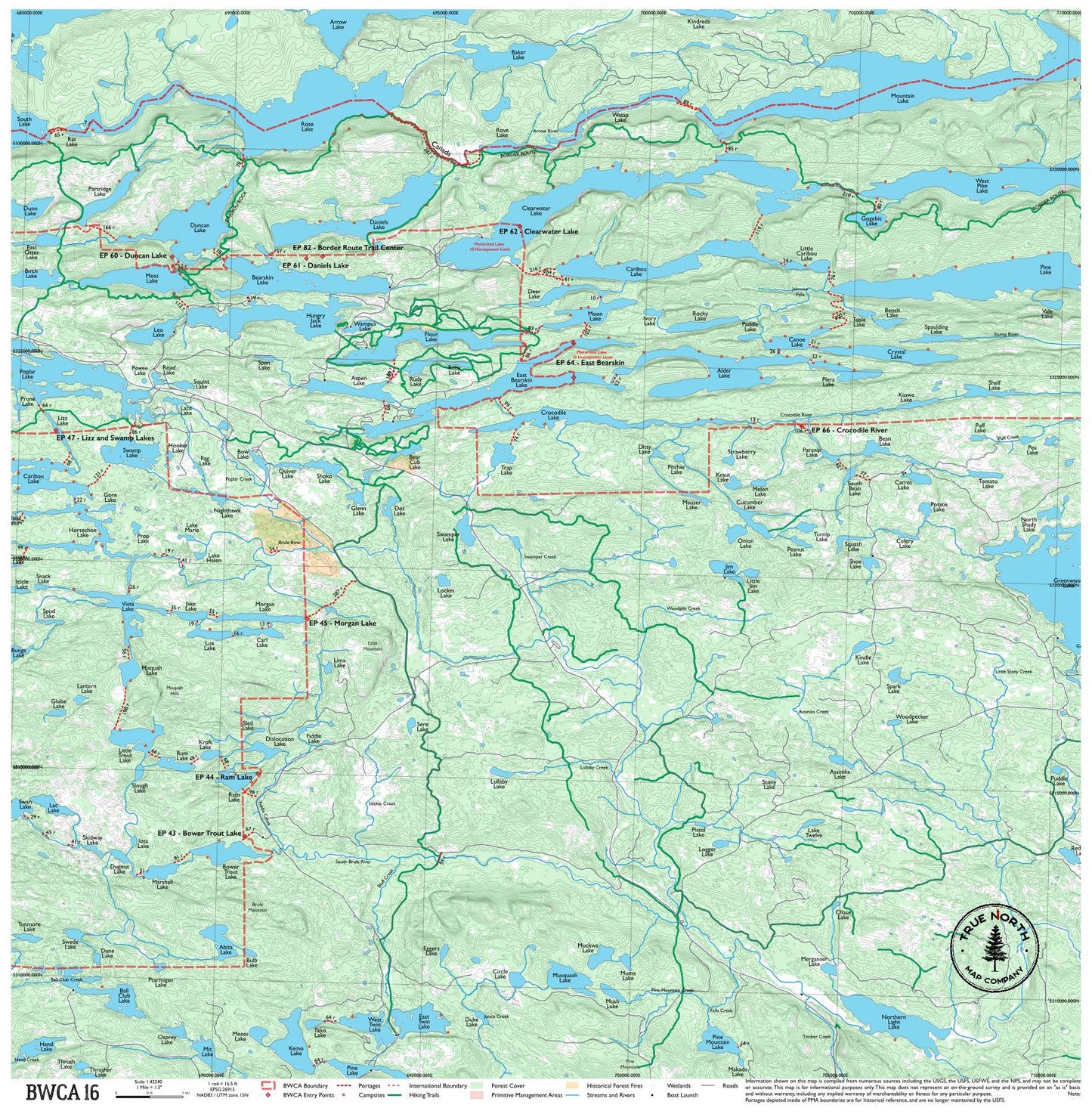 Complete BWCA Map Set (1 - 17) - True North Map Co