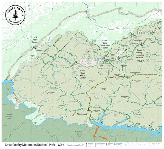 Great Smoky Mountains National Park - True North Map Co