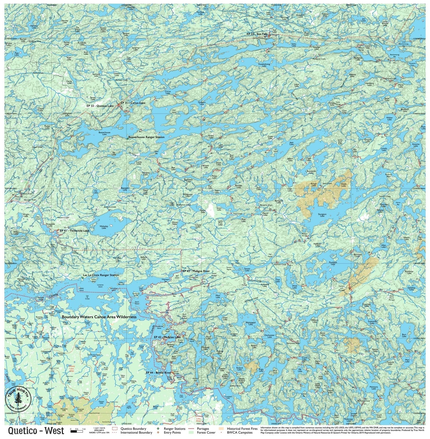 Quetico - West - True North Map Co