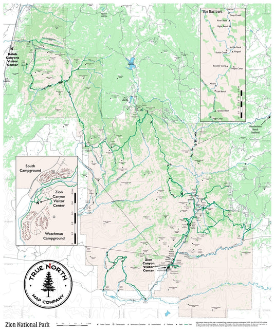 Zion National Park - True North Map Co