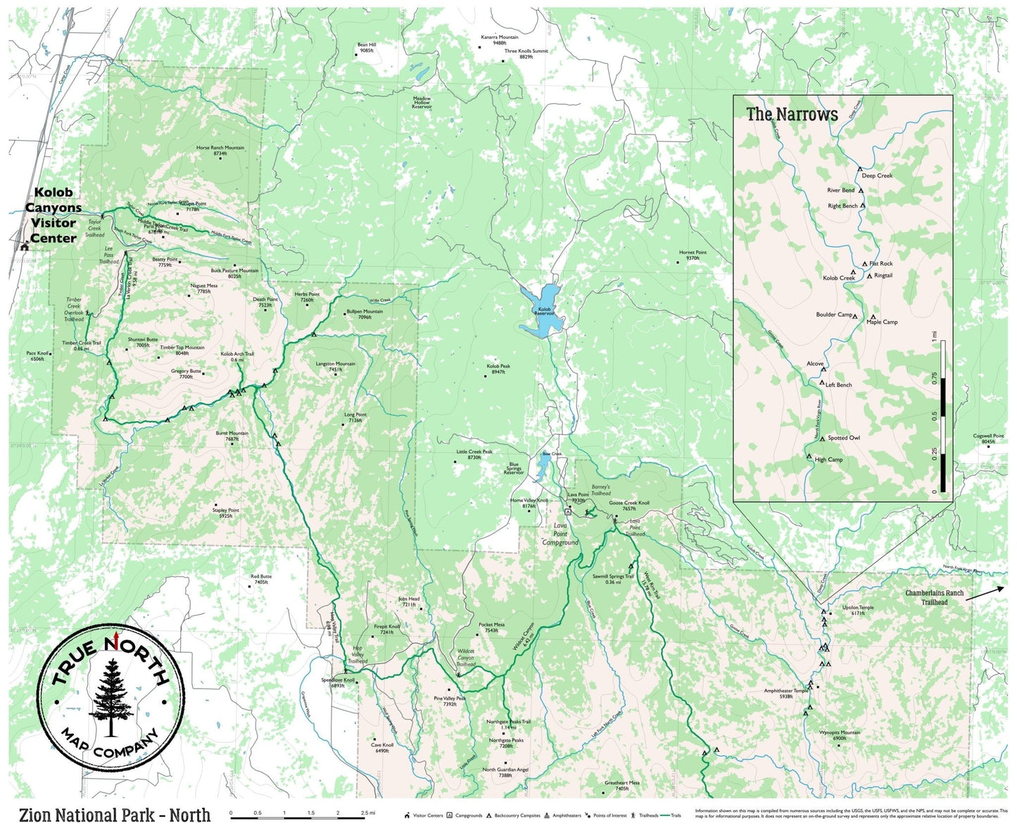 Zion National Park - True North Map Co